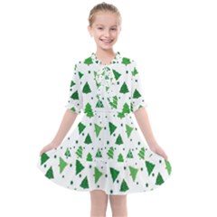 Christmas-trees Kids  All Frills Chiffon Dress by nateshop