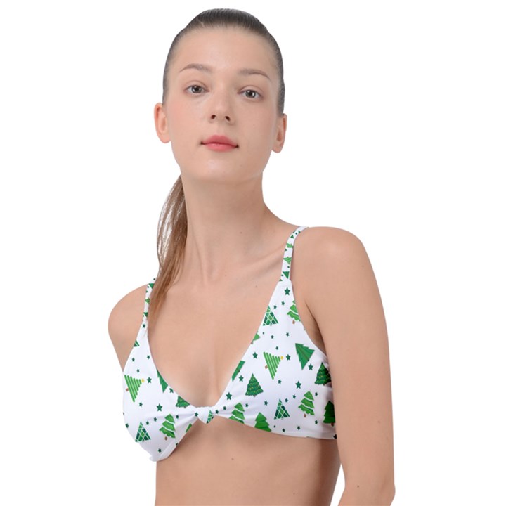 Christmas-trees Knot Up Bikini Top