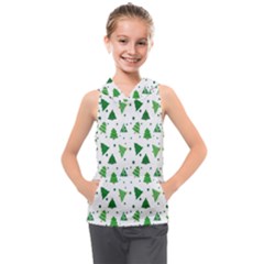 Christmas-trees Kids  Sleeveless Hoodie