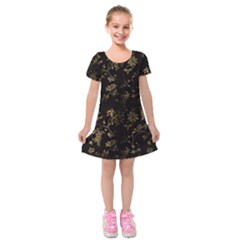 Scrapbook Kids  Short Sleeve Velvet Dress by nateshop