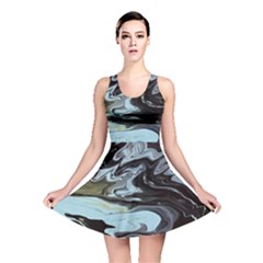 Abstract Painting Black Reversible Skater Dress by nateshop