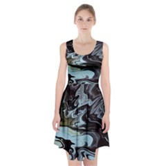 Abstract Painting Black Racerback Midi Dress by nateshop