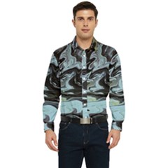 Abstract Painting Black Men s Long Sleeve  Shirt