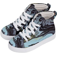 Abstract Painting Black Kids  Hi-top Skate Sneakers by nateshop