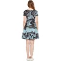 Abstract Painting Black Inside Out Cap Sleeve Dress View2