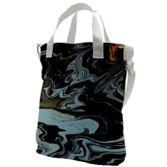 Abstract Painting Black Canvas Messenger Bag by nateshop