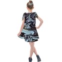 Abstract Painting Black Kids  Tie Up Tunic Dress View2