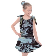 Abstract Painting Black Kids  Tie Up Tunic Dress by nateshop