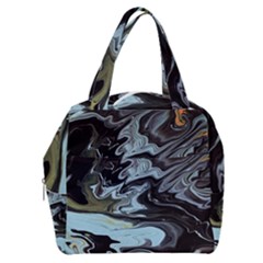 Abstract Painting Black Boxy Hand Bag