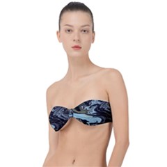 Abstract Painting Black Classic Bandeau Bikini Top  by nateshop