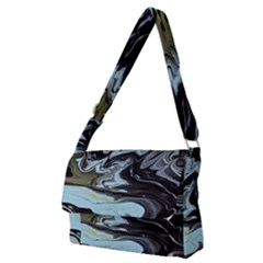 Abstract Painting Black Full Print Messenger Bag (m) by nateshop