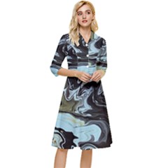 Abstract Painting Black Classy Knee Length Dress by nateshop