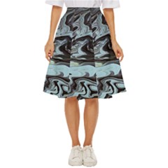 Abstract Painting Black Classic Short Skirt