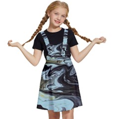 Abstract Painting Black Kids  Apron Dress