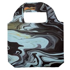 Abstract Painting Black Premium Foldable Grocery Recycle Bag