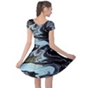 Abstract Painting Black Cap Sleeve Dress View2