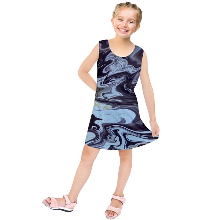 Abstract Painting Black Kids  Tunic Dress