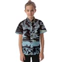 Abstract Painting Black Kids  Short Sleeve Shirt View1