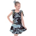 Abstract Painting Black Kids  Tie Up Tunic Dress View1