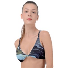 Abstract Painting Black Knot Up Bikini Top by nateshop