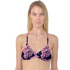 Abstract Painting Pink Reversible Tri Bikini Top by nateshop