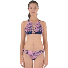 Abstract Painting Pink Perfectly Cut Out Bikini Set by nateshop