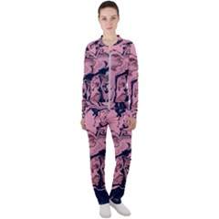 Abstract Painting Pink Casual Jacket And Pants Set by nateshop