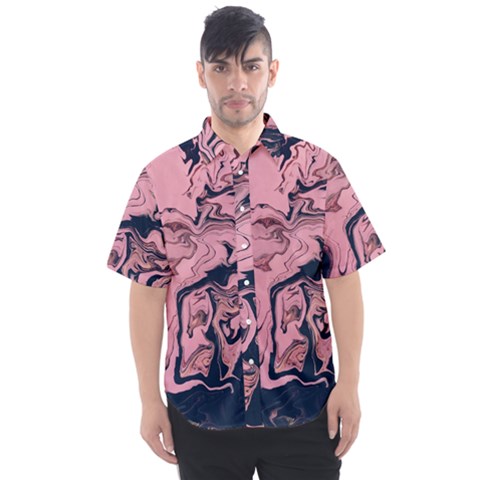 Abstract Painting Pink Men s Short Sleeve Shirt by nateshop