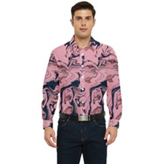 Abstract Painting Pink Men s Long Sleeve  Shirt