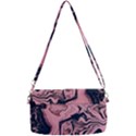 Abstract Painting Pink Removable Strap Clutch Bag View2