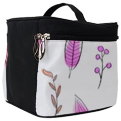 Leaves-pink Make Up Travel Bag (big) by nateshop