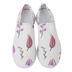 Leaves-pink Women s Slip On Sneakers by nateshop