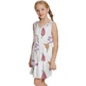 Leaves-pink Kids  Sleeveless Tiered Mini Dress View2