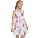 Leaves-pink Kids  Sleeveless Tiered Mini Dress View3