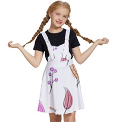 Leaves-pink Kids  Apron Dress