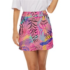 Illustration Mini Front Wrap Skirt