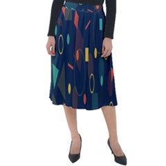 Geometris Classic Velour Midi Skirt  by nateshop