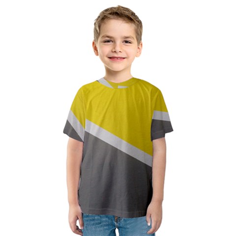 Pattern Yellow And Gray Kids  Sport Mesh Tee by nateshop