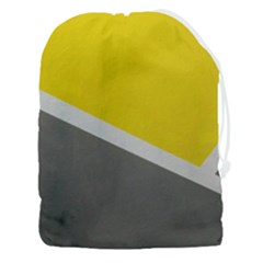 Pattern Yellow And Gray Drawstring Pouch (3xl) by nateshop