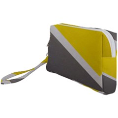 Pattern Yellow And Gray Wristlet Pouch Bag (small) by nateshop