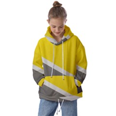 Pattern Yellow And Gray Kids  Oversized Hoodie by nateshop