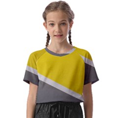 Pattern Yellow And Gray Kids  Basic Tee by nateshop