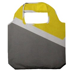 Pattern Yellow And Gray Premium Foldable Grocery Recycle Bag