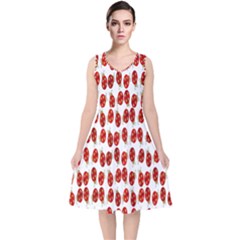 Beetle V-neck Midi Sleeveless Dress  by nateshop