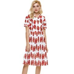 Beetle Button Top Knee Length Dress by nateshop