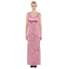 Pink Thigh Split Maxi Dress by nateshop