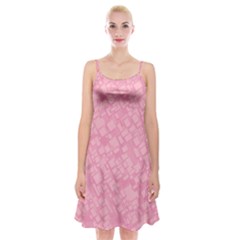 Pink Spaghetti Strap Velvet Dress by nateshop