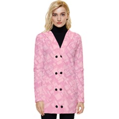 Pink Button Up Hooded Coat  by nateshop