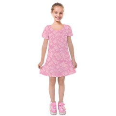 Pink Kids  Short Sleeve Velvet Dress by nateshop