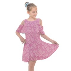 Pink Kids  Shoulder Cutout Chiffon Dress by nateshop